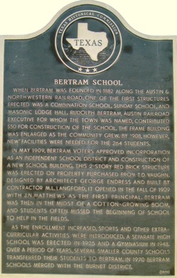 Bertram School Marker